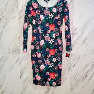 NEW Project Runway Floral Long Sleeve Dress SZ S